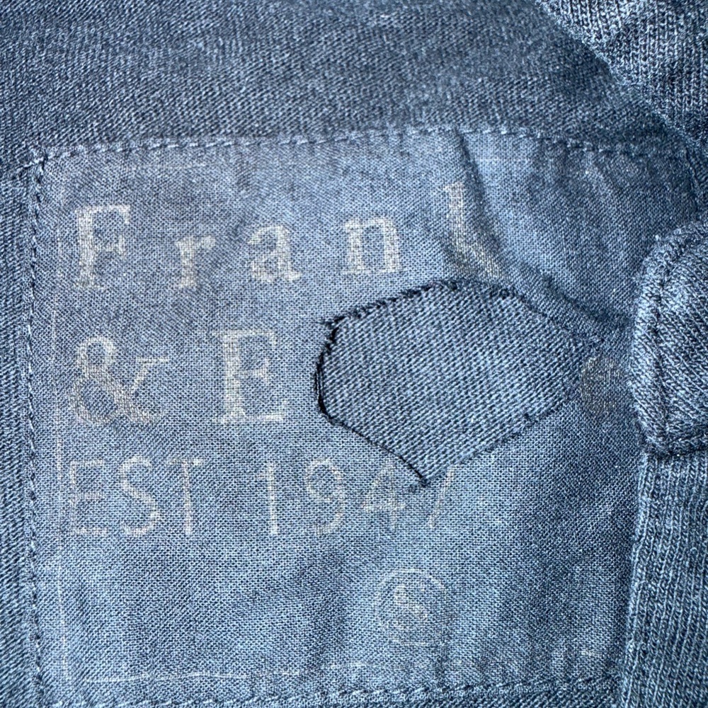 NWOT Frank & Eileen PATRICK Popover Henley British Blue S - Picture 5 of 6